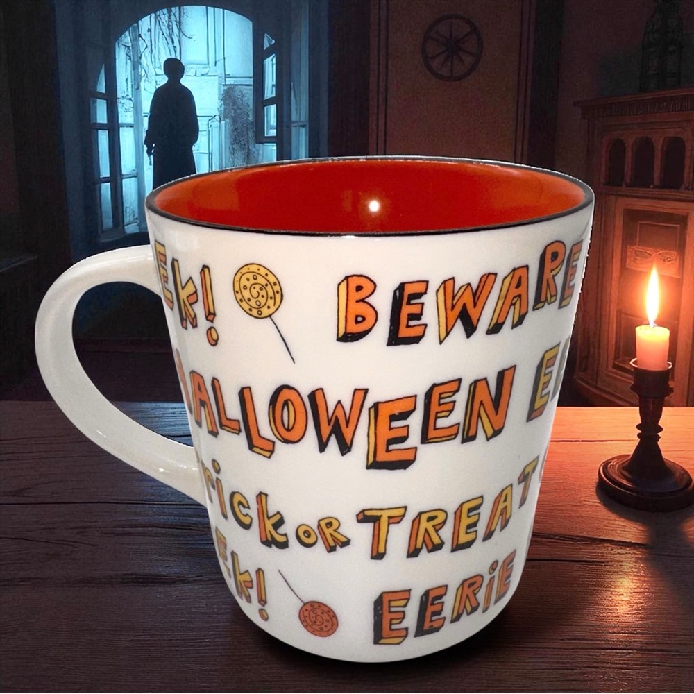 Starbucks Halloween Mug Cup 16oz – Pumpkin Spider Trick or Treat Boo Collectable